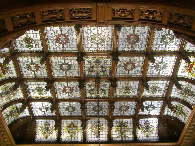 UK - London - Temple - 2 Temple Place - Decorated glass panelled roof