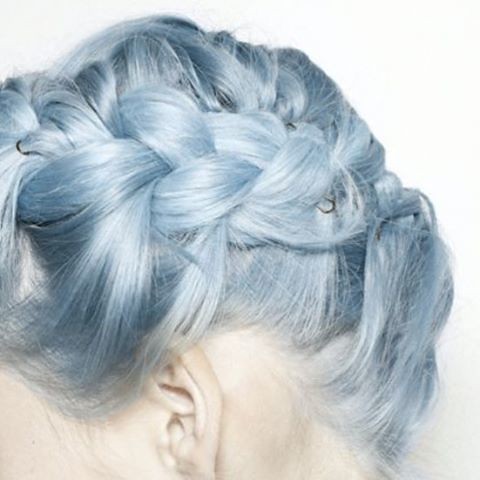 Ice blue updo #hair #color #ice #blue #iceblue #updo #brai… | Flickr