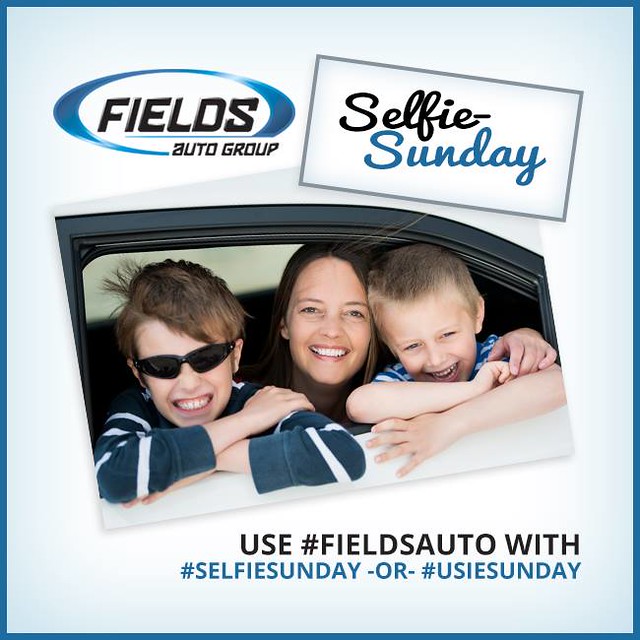 It's #FieldsSelfieSunday once again! Enjoying the vehicle your purchased from our dealership? Snap a #selfie or #usie with your vehicle and share your photo with us. You may see it on our Social Pages! In the meantime, we hope everyone has a fantastic wee