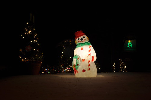 Dyker Lights 32 - Lonely Glowing Snowman
