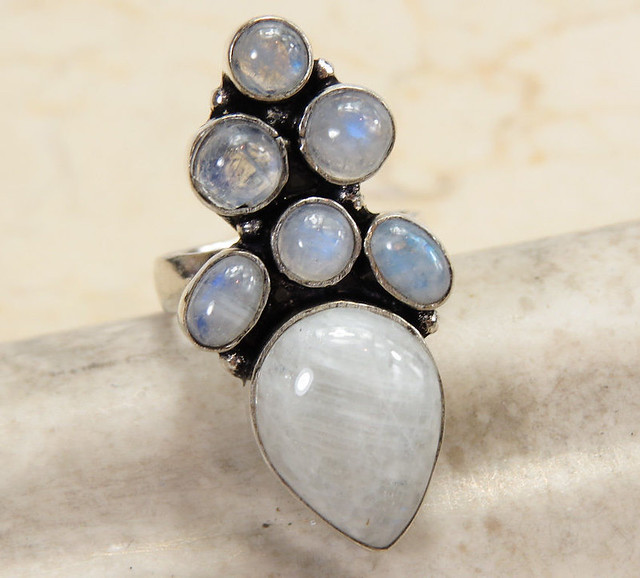 Incredible Blue Moonstone RING 925 sterling silver overlay… | Flickr