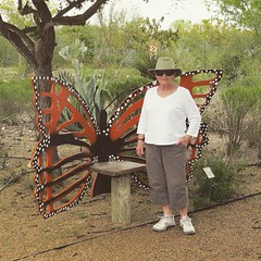 Mary Robb Mansfield in the park's butterfly garden.