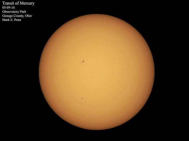 Mercury transit across the Sun (9 May 2016)