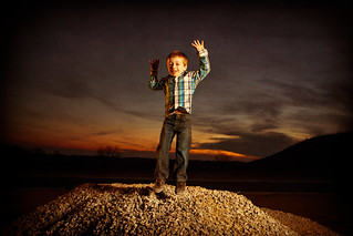 Logan and His Rock Pile