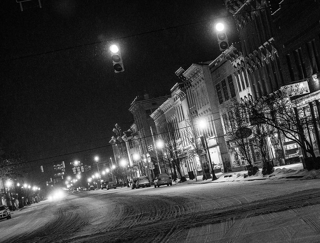 Winters Night on Main Street.