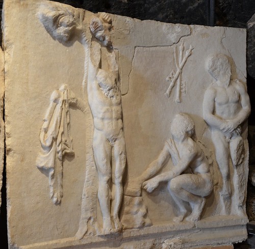 Flayed Roman Apollo frieze from the scaenae frons of the Roman theatre,… | Flickr