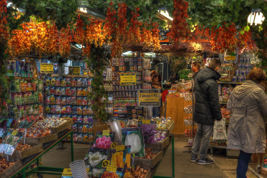 Mercado de las flores en Amsterdam