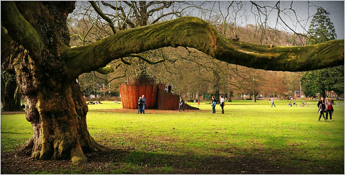 art nature belgium belgique arbre parc oeuvre wallonie chaudfontaine provincedeliège christianlagrange parcoursascensionnel parchauster