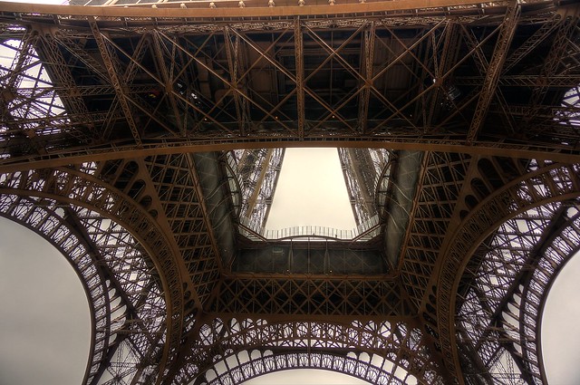 Vu de dessous de la tour Eiffel