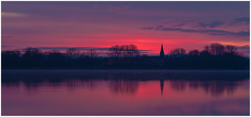 The Sunrise . Lake Seeburg by :: Blende 11 ::, Dawn .sun lake color water colors clouds sunrise germany deutschland dawn see colorful wasser bluesk