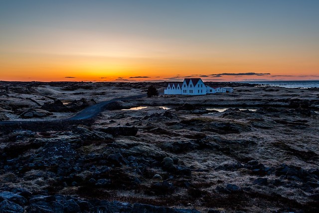 Sunset at Straumur Iceland