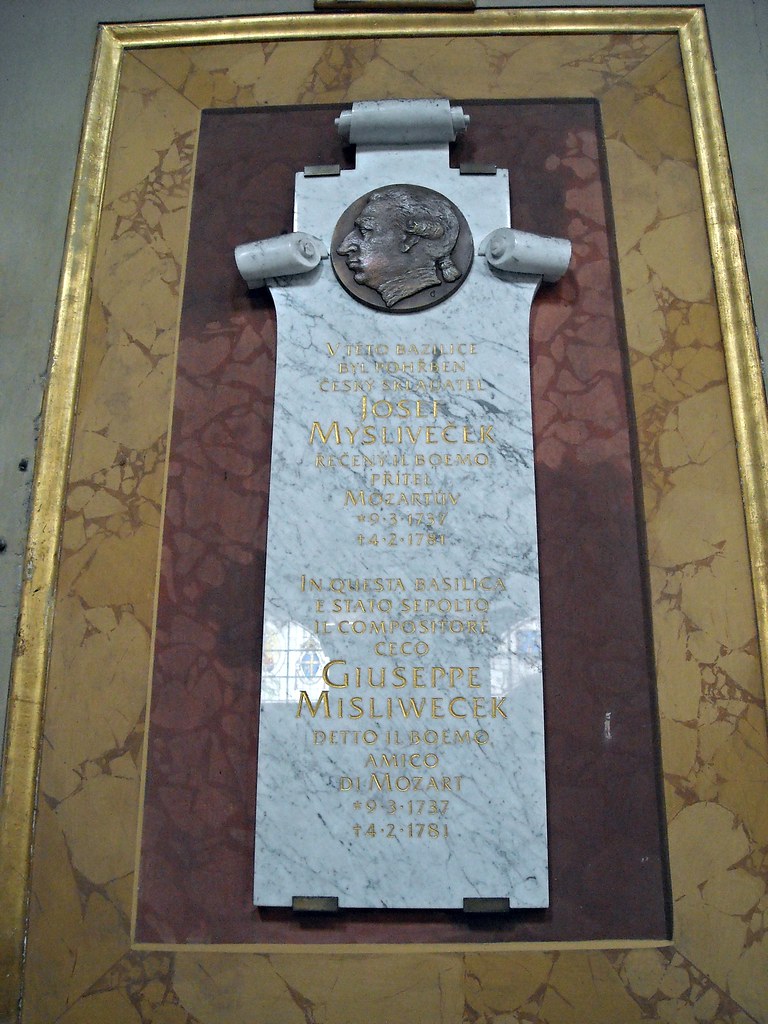Cenotaph of the Czech composer Josef Mysliveček, Mozart's friend, called 