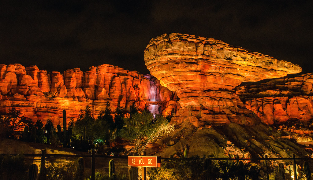 Cars Land night as you go rock