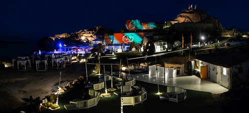 Sundowner by Edoardo Angelucci, Five vertical shot taken with sel55f.18 wide open, hand held,  merged in panorama with Adobe Lightro