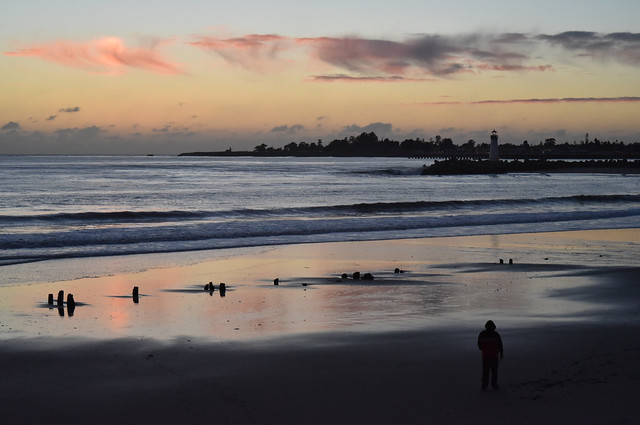 Sunset at Santa Cruz Beach