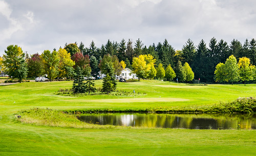 westhill meadows golf course fall colours autumn foliage landscape lake pond grass waterloo ontario region canada