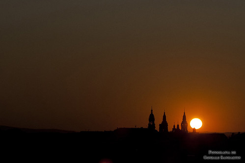 200809_02650_Vista desde el Parque Carlo Magno-Santiago de Compostela by Gonzalo Sanmartín Fidalgo, santiago sunset catedral galicia santiagodecompostela compostela puestadesol