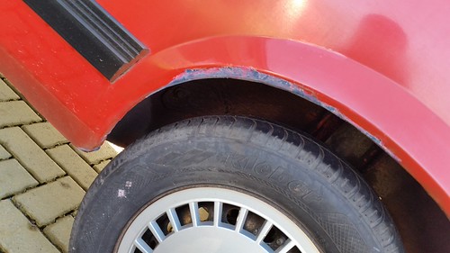 Yogi the yugo rust rubbed down and krust treated .wings not so bad a wee bit filler :-) | by neilmcallister221