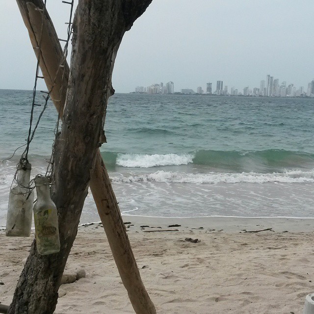 So near, and yet so far. #cartagena from the #TierraBomba island. Here for the Coworkation, enjoying island life.