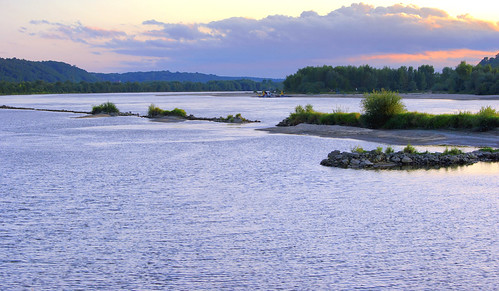 Prom w Nasiłowie by Hejma (+/- 5400 faves and 1,7 milion views), sunset colour nature water ferry river landscape spurs poland polska natura prom woda wisła vistula