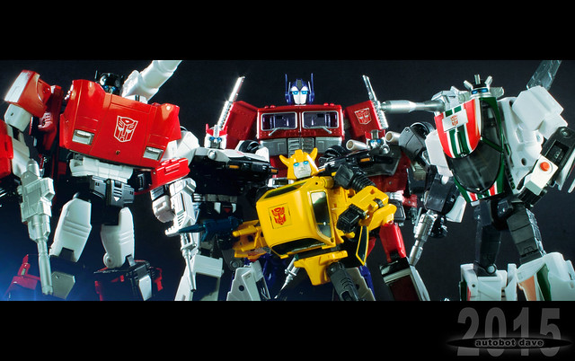 Transformers Masterpiece Sideswipe, Prowl, Bumblebee, Optimus Prime, Bluestreak, and Wheeljack - 1984's Autobots!
