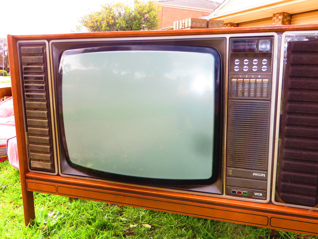 Kerbside Junk - Old Philips CRT television