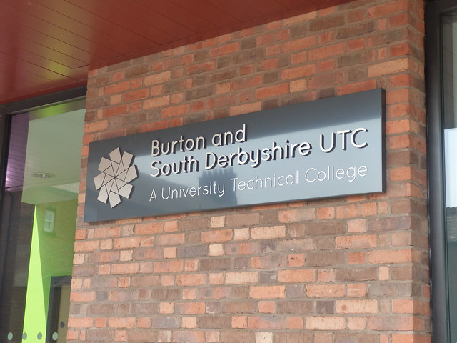 Burton and South Derbyshire UTC - Waterloo Street, Burton upon Trent - sign