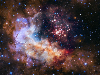 Star Cluster Westerlund 2 and Starforming Nebula Gum 29 | by HubbleColor {Zolt}