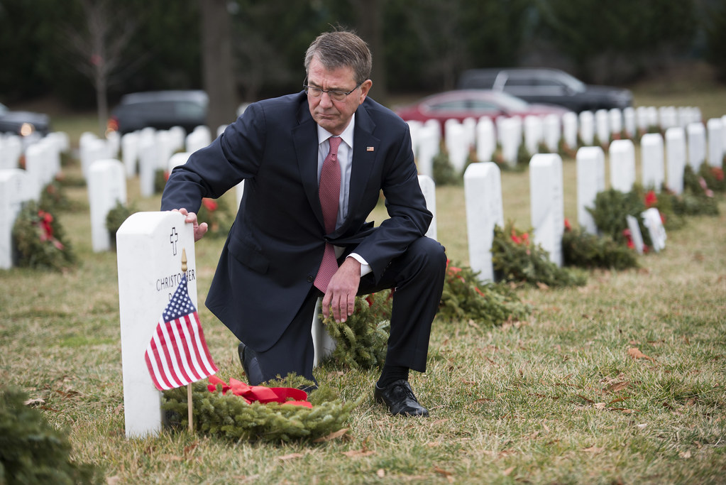 Secretary of Defense Ashton B. Carter visits graves in Sec… | Flickr