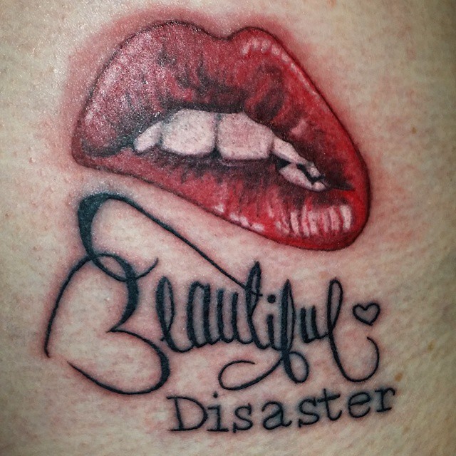 BEAUTIFUL  DISASTER tattoo