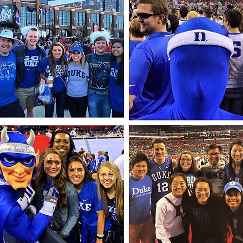 Cameron Crazies in Indy! #goduke #finalfour #pictureduke thanks @dukestudents for the pics