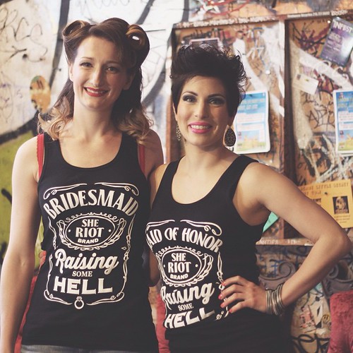 Sneak peek from behind the scenes at today's client shoot! #SheRiot #bachelorette #whiskeygirl #rockabilly #pinupstyle #philly #heartdashclients | by zerooooooooooooo