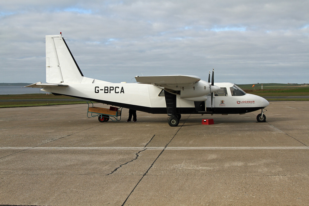 G-BPCA Islander Loganair Kirkwell 14-05-15