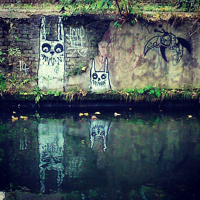 #London memories : Himbad #graffiti #canal monsters #water #reflection - #streetart #streetartlondon