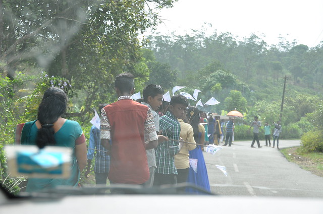 We hit a local procession on the way out of Vagamon
