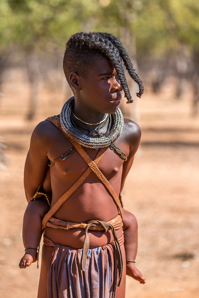 Himba Teen Babysitter.