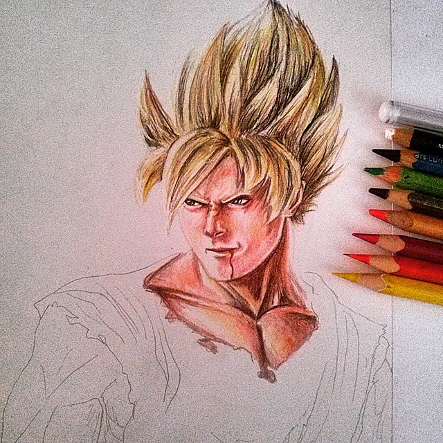 Drawing #Goku #DragonBallZ #DBZ #Anime #art #illustration …