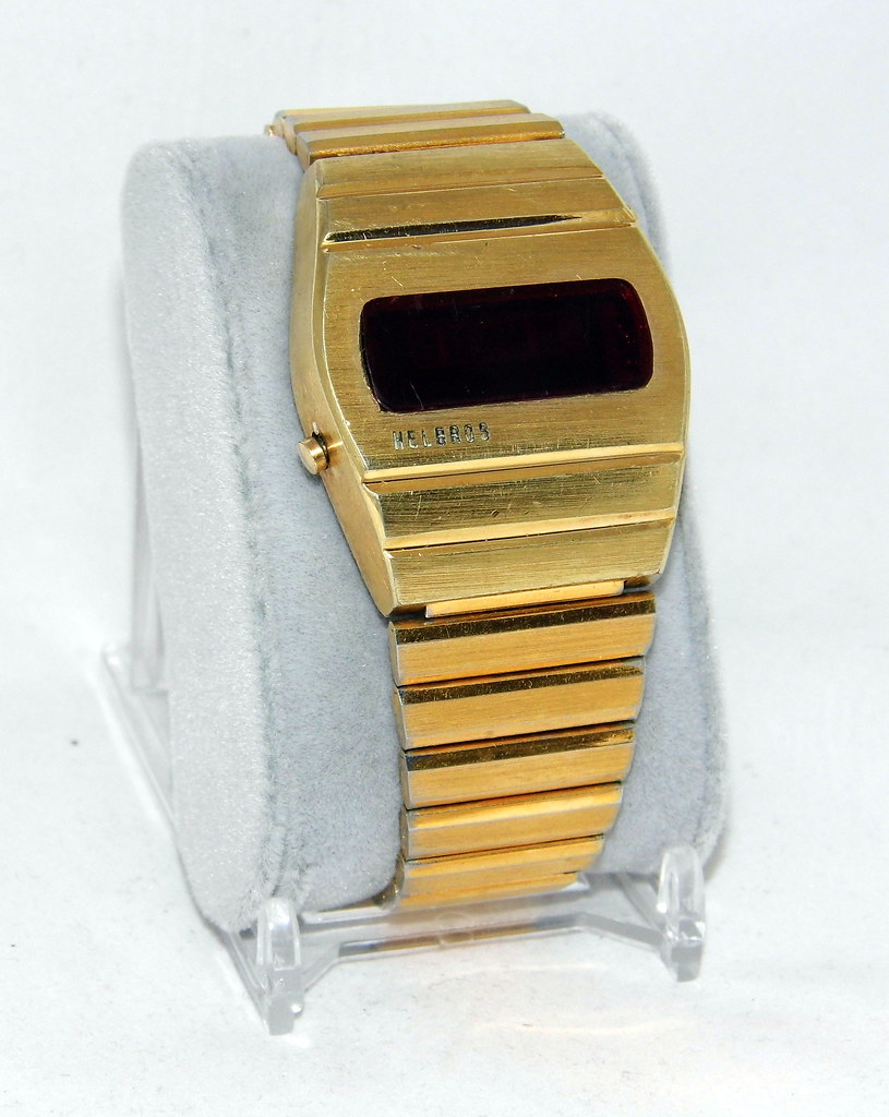 Vintage Helbros Men's Red LED Digital Wrist Watch, Made In… | Flickr