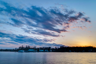 Sunset over Lake James
