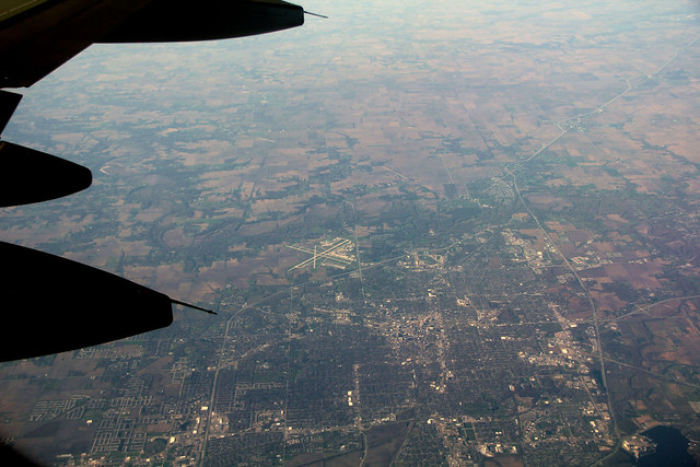 Flying over Springfield, Illinois