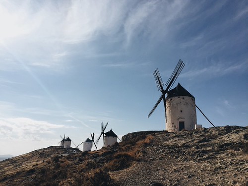 Exploring La Mancha by Marcosnr92, Processed with VSCOcam with a6 presetold blue trees sunset sky lake green abandoned water rock archi