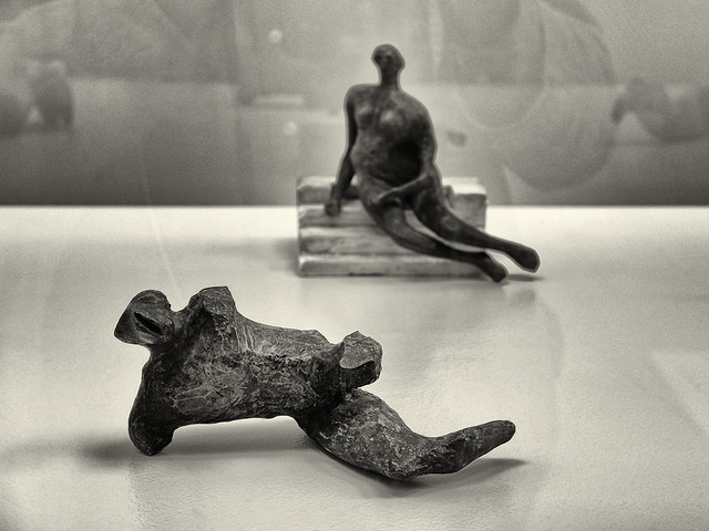 Henry Moore: Plaster model for a bronze sculpture