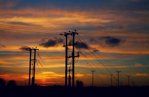 sunset sky colour evening 365 pylons telegraphpoles