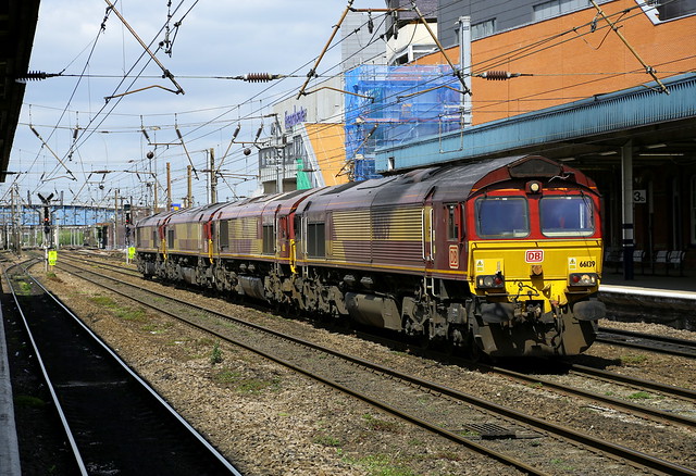 66139, 66135, 66096 & 66004 Doncaster Station.