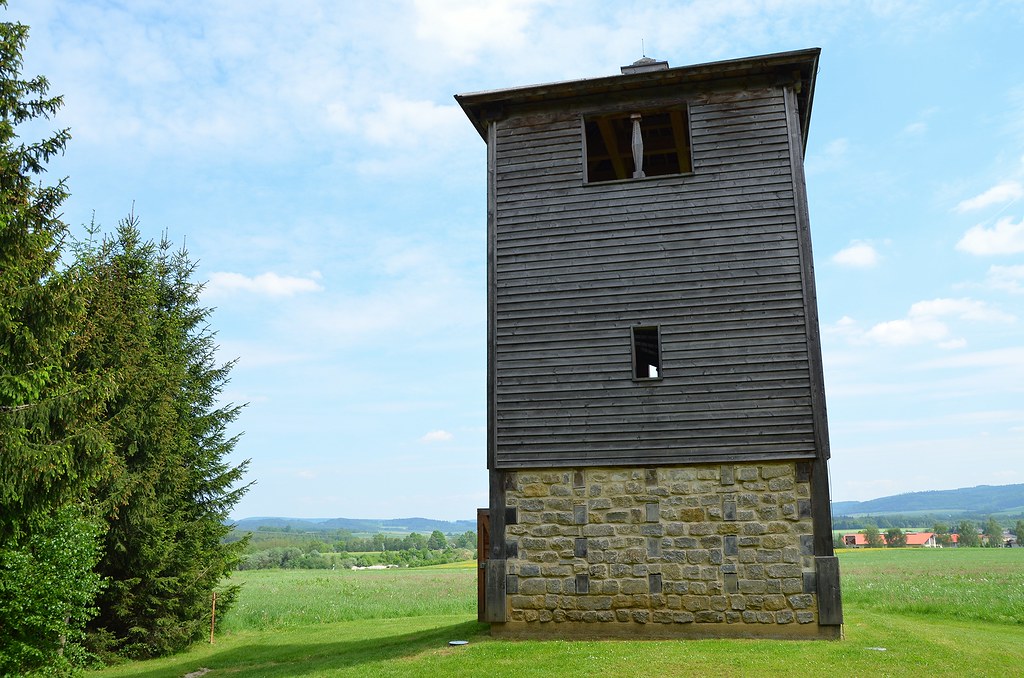 Reconstructed watchtower Wp 12/77 in the Mahdholz, Raetian Limes, Germany