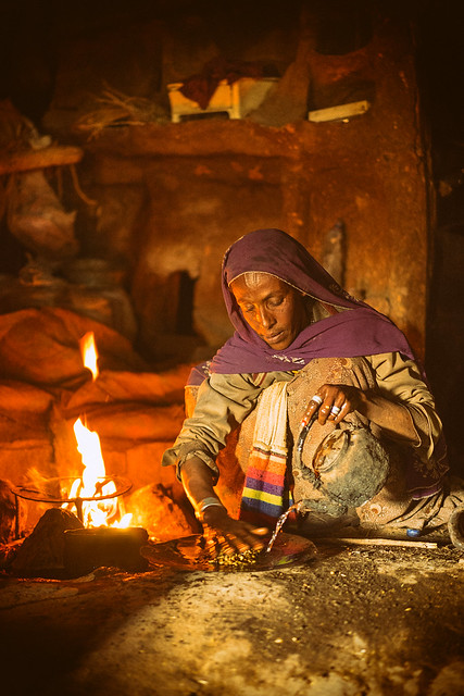 Traditional Ethiopian Coffee Making