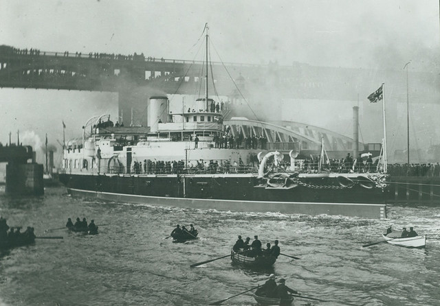 HMS Victoria on the River Tyne