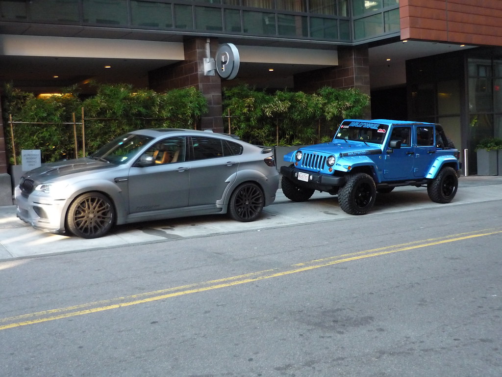 BMW X6 and Jeep Wrangler | They've both had a lot of work do… | Flickr