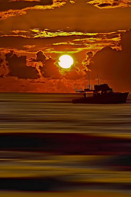 Sunrise over the Atlantic Ocean, Cocoa Beach, Florida, U.S.A.
