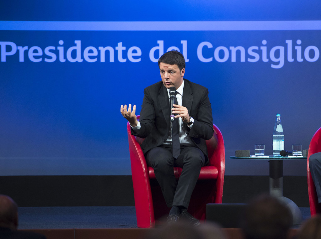 Renzi alla Borsa Italiana a Milano